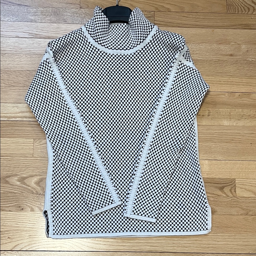 Chic Black and White Turtleneck Sweater